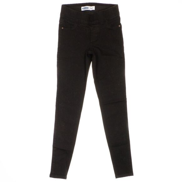 Old Navy Jeans Juniors Size 00 Pull On Jegging Black Rockstar Measures 24 x 27 - Picture 1 of 9